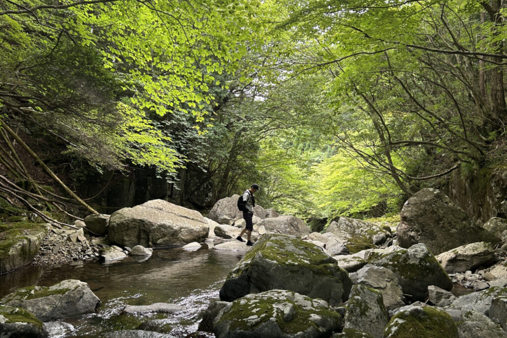 沢の渡渉
