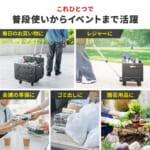 【画像】使わないときは厚さ11cmに！　台車＋専用コンテナをまとめて折りたためる「100-CART029SETBK」登場 〜 画像1