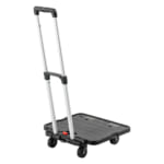 【画像】使わないときは厚さ11cmに！　台車＋専用コンテナをまとめて折りたためる「100-CART029SETBK」登場 〜 画像1
