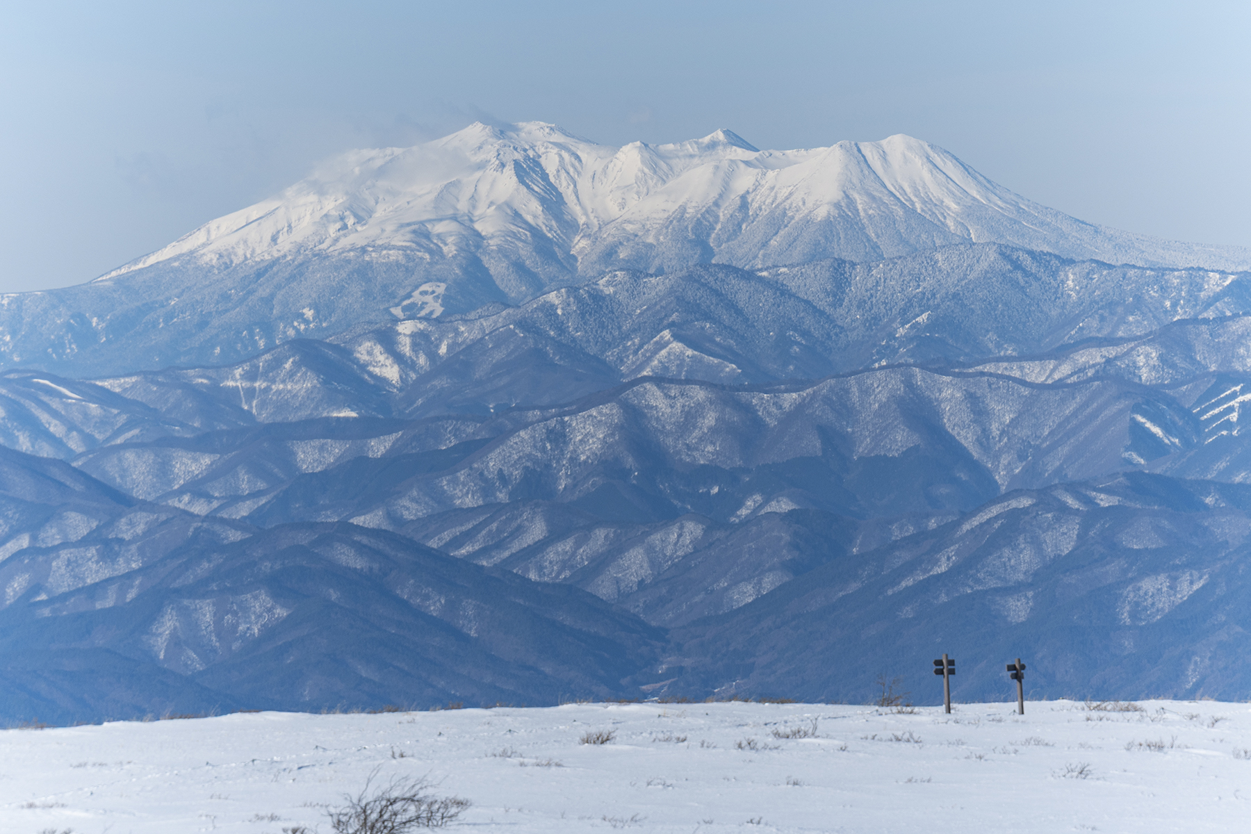 冬の霧ヶ峰連峰