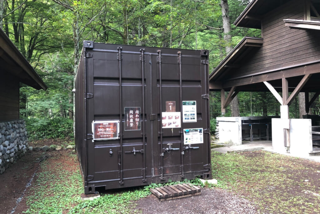 小梨平キャンプ場食料コンテナ