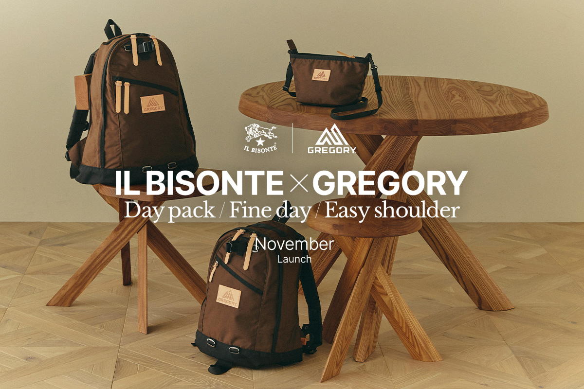 ヌメ革の温もりとアウトドアの機能美が融合！「IL BISONTE×GREGORY
