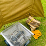 焚き火台と風よけ