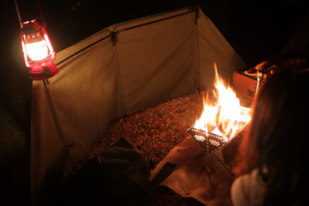 風よけで隠すイメージ