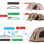 【画像】ロゴスから新型PANEL SYSTEM搭載の2ルームテント「Tradcanvas PANEL オーニングドゥーブル L-BF」がデビュー 〜 画像1