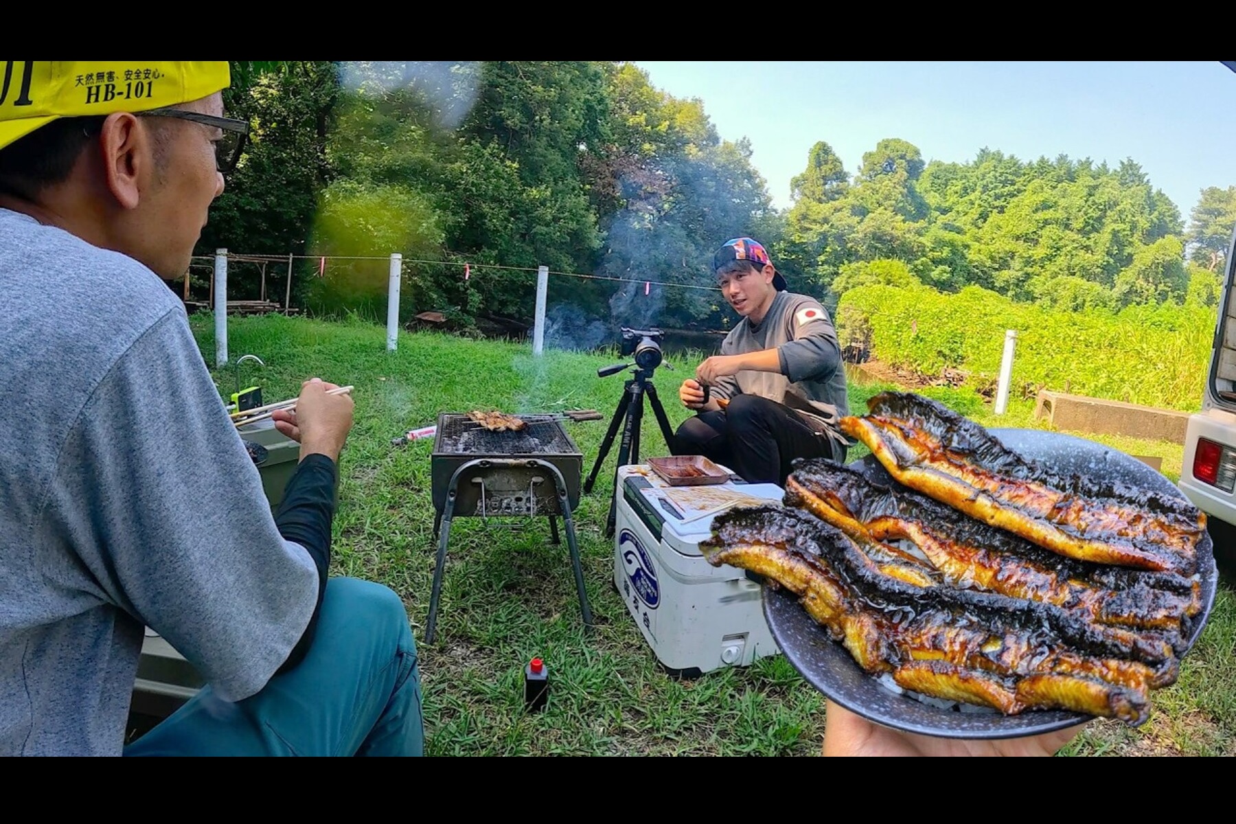 「ウナギ釣りはキャンプだ」たつお旅が深夜の川で特大天然ウナギに挑む！外道に苦戦も……完成した“究極の鰻丼”が圧巻