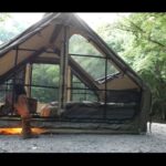 【画像】「しょっぱすぎる」岩塩プレートで焼く特大ステーキの洗礼！　女子ソロキャンパーが最新エアーテントで挑んだ「波乱の等身大キャンプ」 〜 画像1