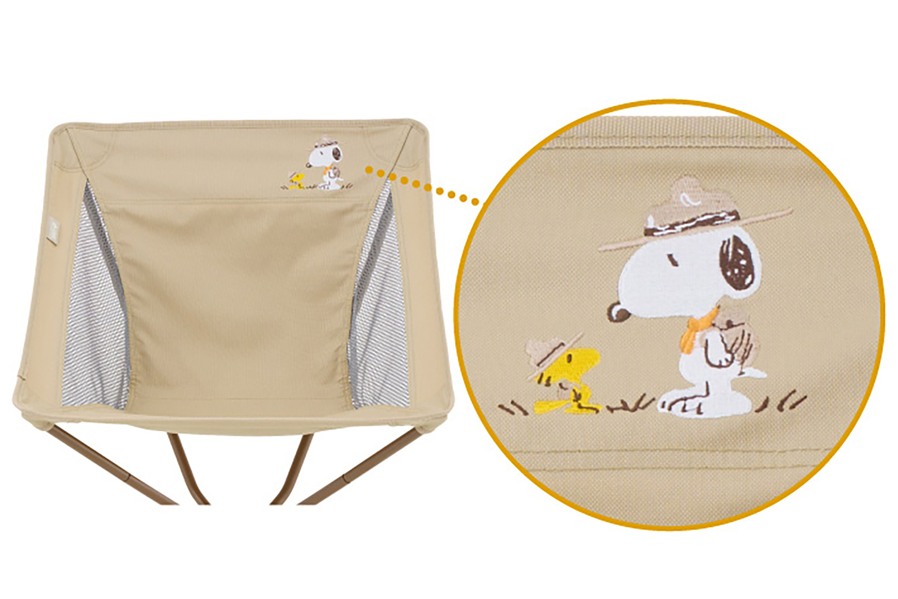 SNOOPY バケットチェア-BFの刺繍部分