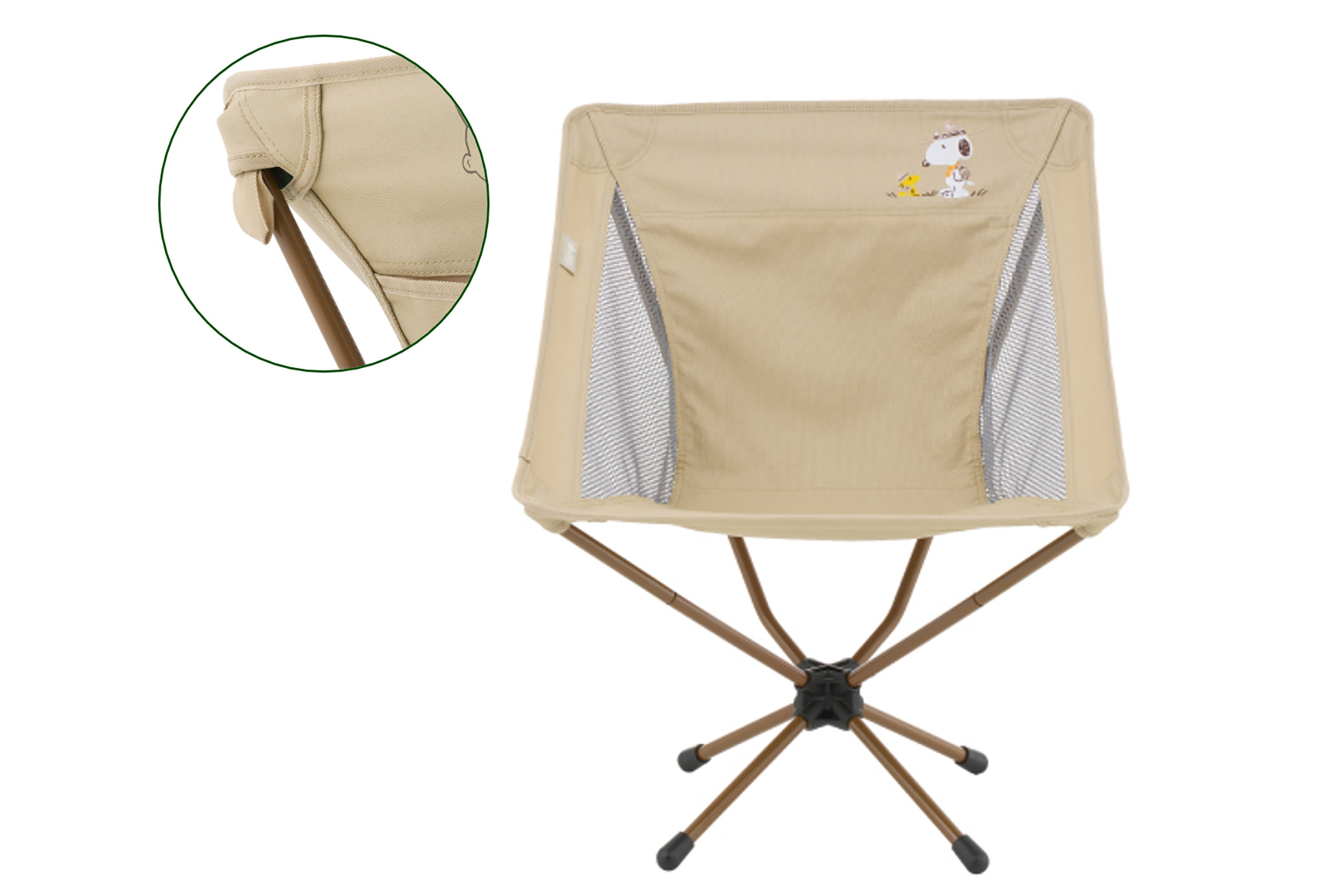 SNOOPY バケットチェア-BFのサイドメッシュ部分
