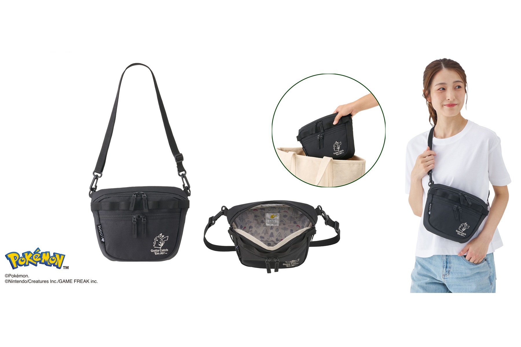 LOGOS「ポケモンデザインシリーズ」のポケモン スタンダードボディバッグ