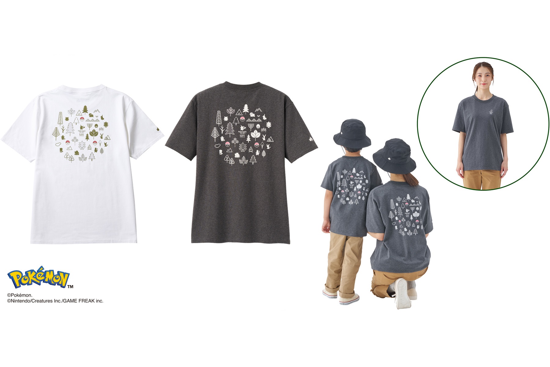 LOGOS「ポケモンデザインシリーズ」のポケモン Tシャツ