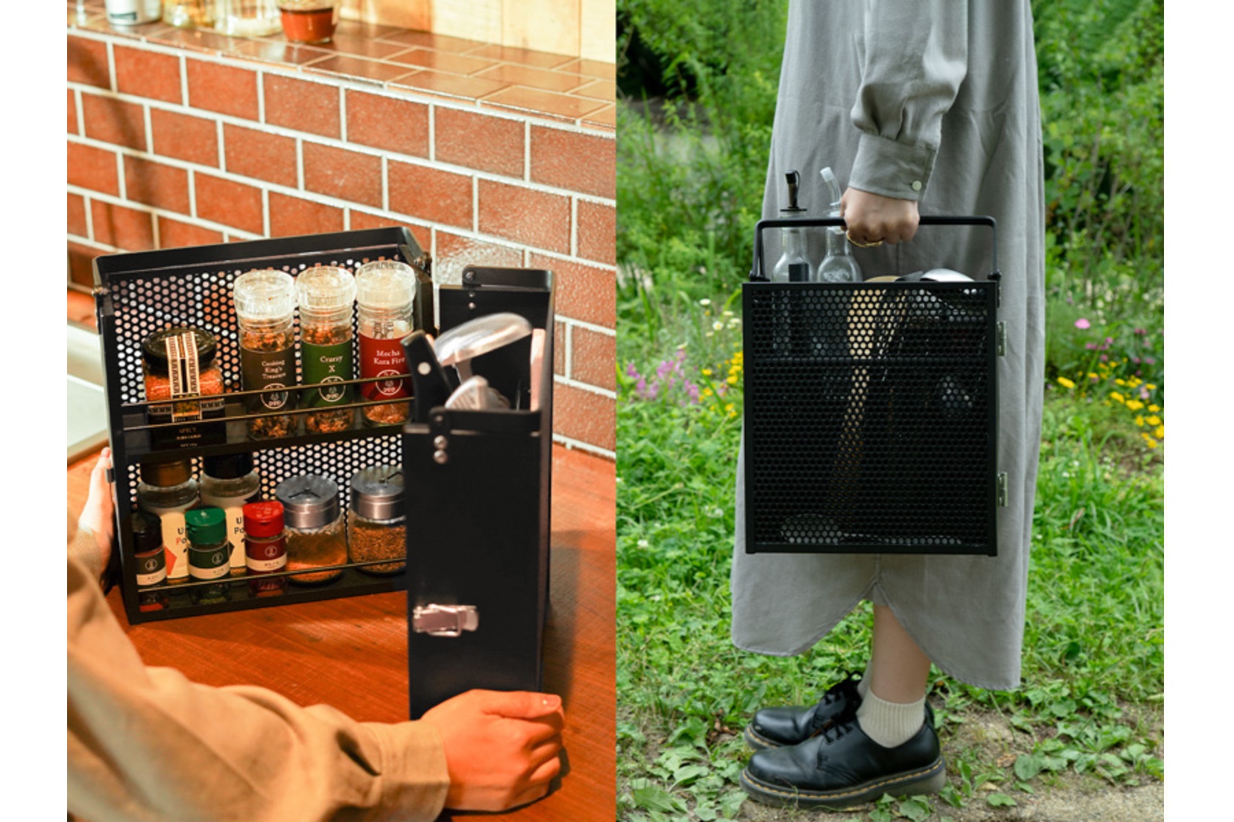 DODスゴイッステーブルは同社のシェフレルシェルフというキッチンセットをそのままキャンプに持ち出せる商品の思想を受け継いでいる