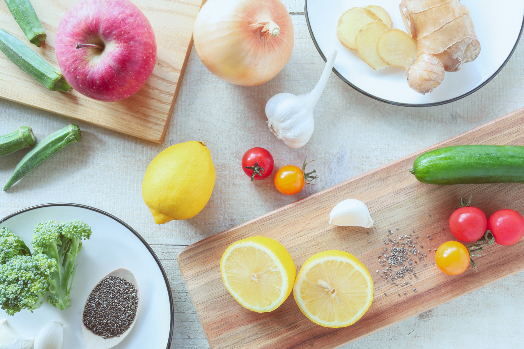 オーガニックな野菜と果物