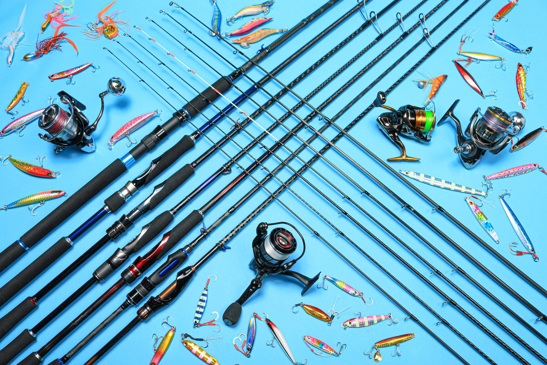 ルアーのとタックルの集合イメージ