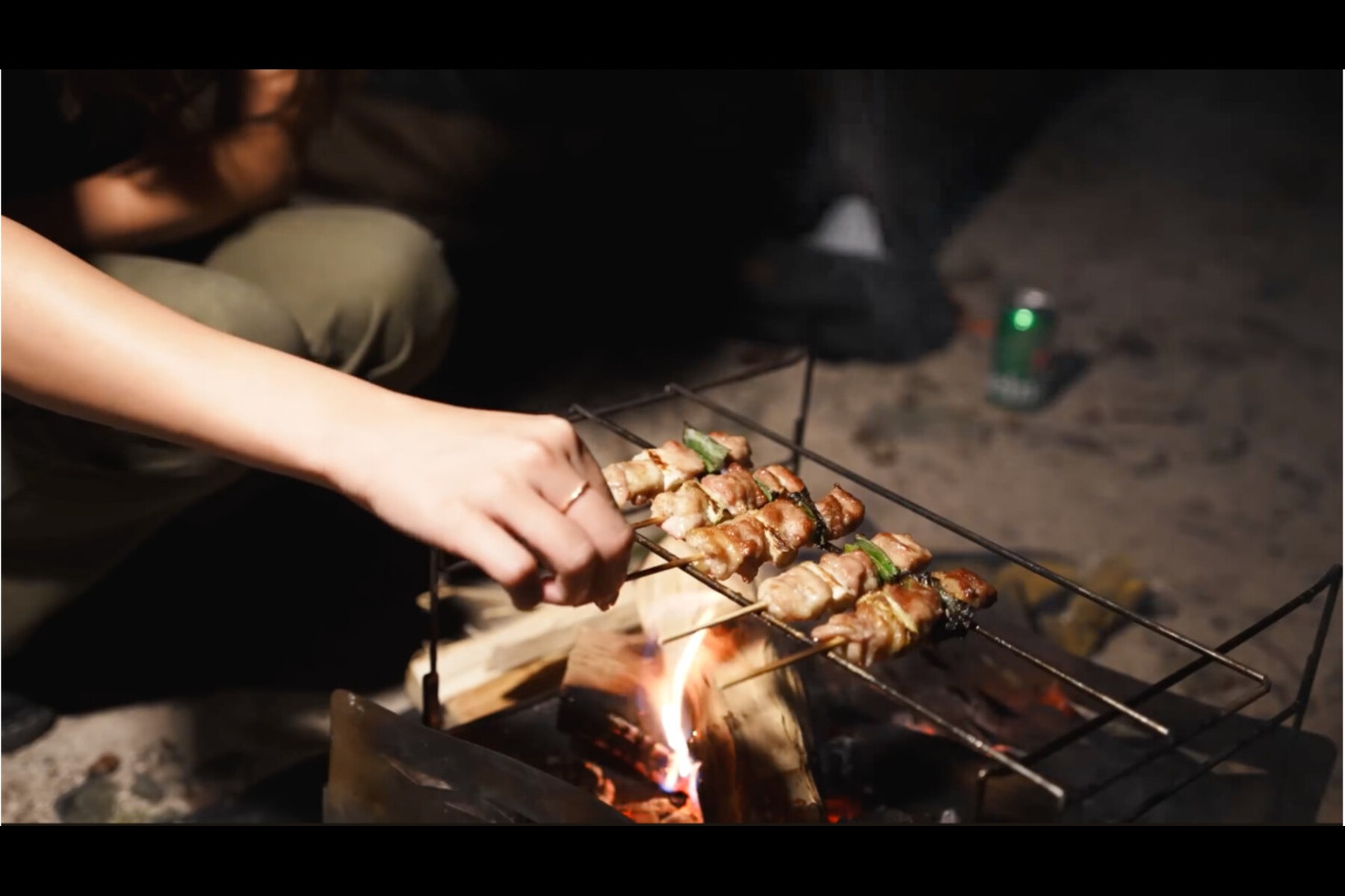 直火で焼いた串焼き