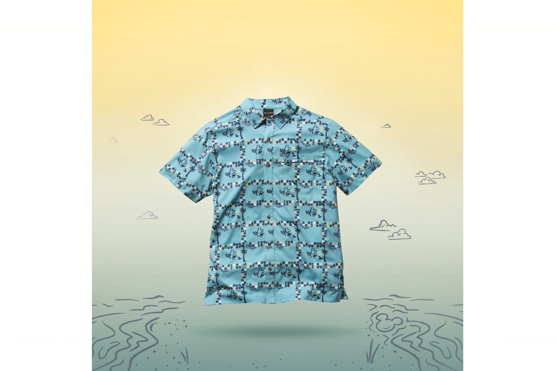 コロンビア「MICKEY’S OUTDOOR CLUB COLLECTION」の「【メンズ】M PFG Disney Super Slack Tide Shirt」