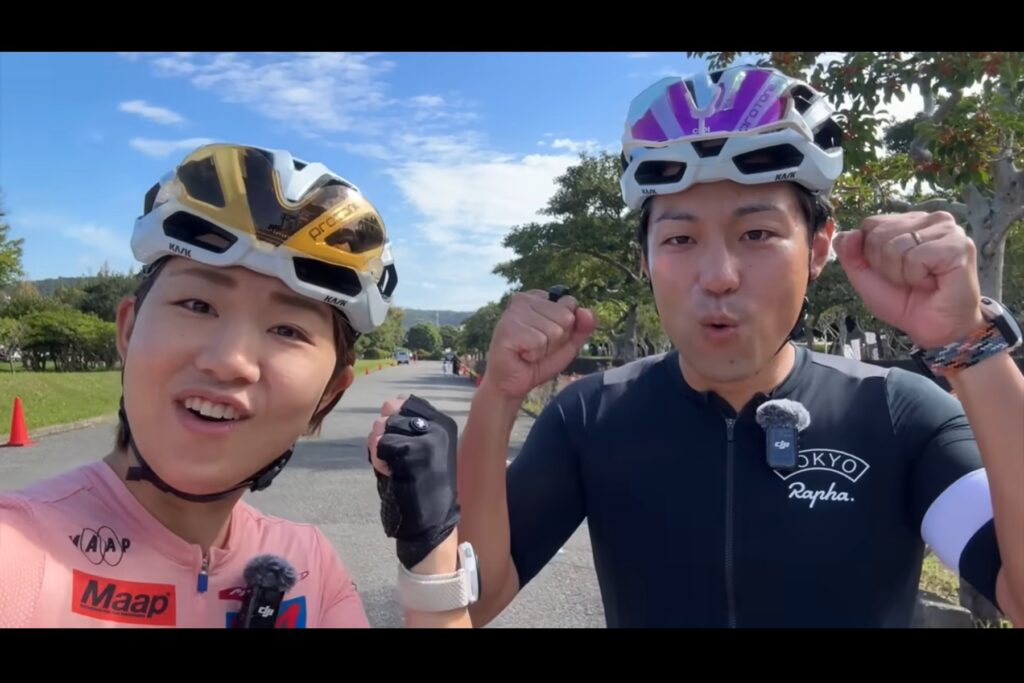 tom's cyclingのお二人。写真左が妻のYOPIさん、右が夫のTOMIさん