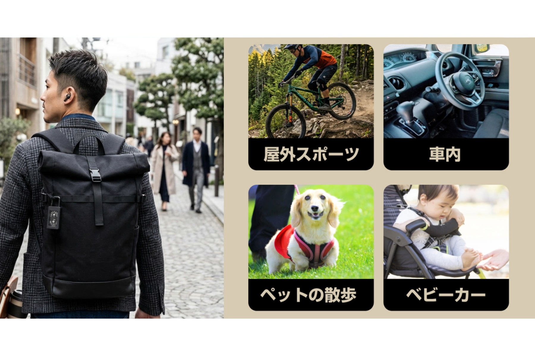 sology ポータブルアナログ温湿度計の利用想定シーン