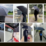 【画像】車に乗る一瞬の濡れを「水滴ごと閉じ込める」！　晴雨兼用の「逆折り傘」 〜 画像1