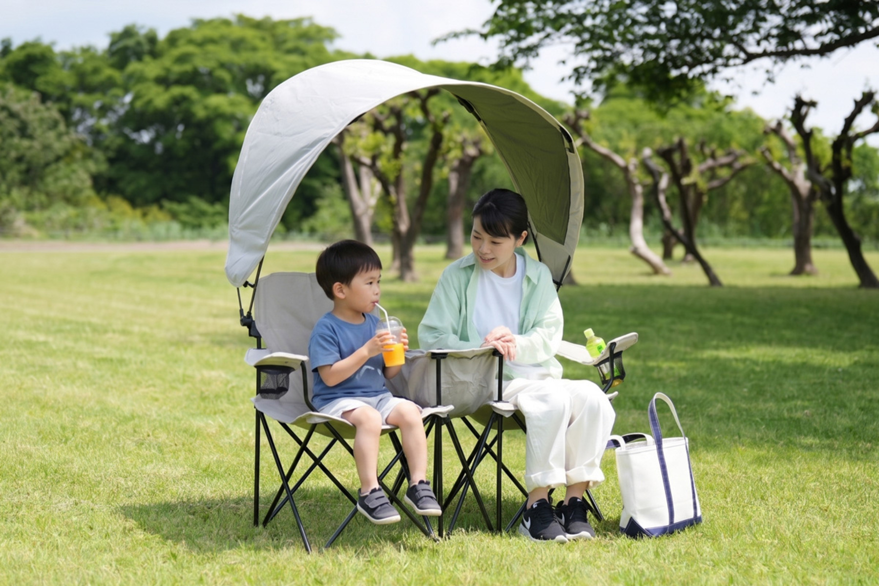 2026年7月に追加されたQUICKCAMP「シェードチェア」のダブルサイズ