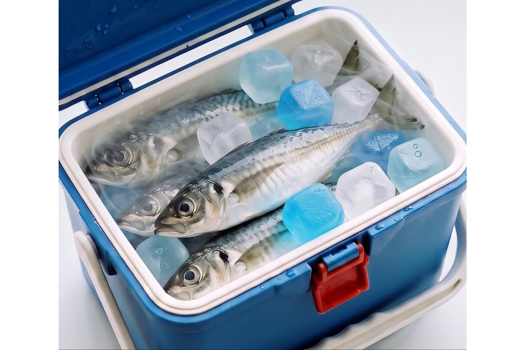 DRESSアイスコアブロックは食品接触グレードのLDPE(低密度ポリエチレン)製ケースを使用したアイスキューブなので、魚に直接触れても問題なし