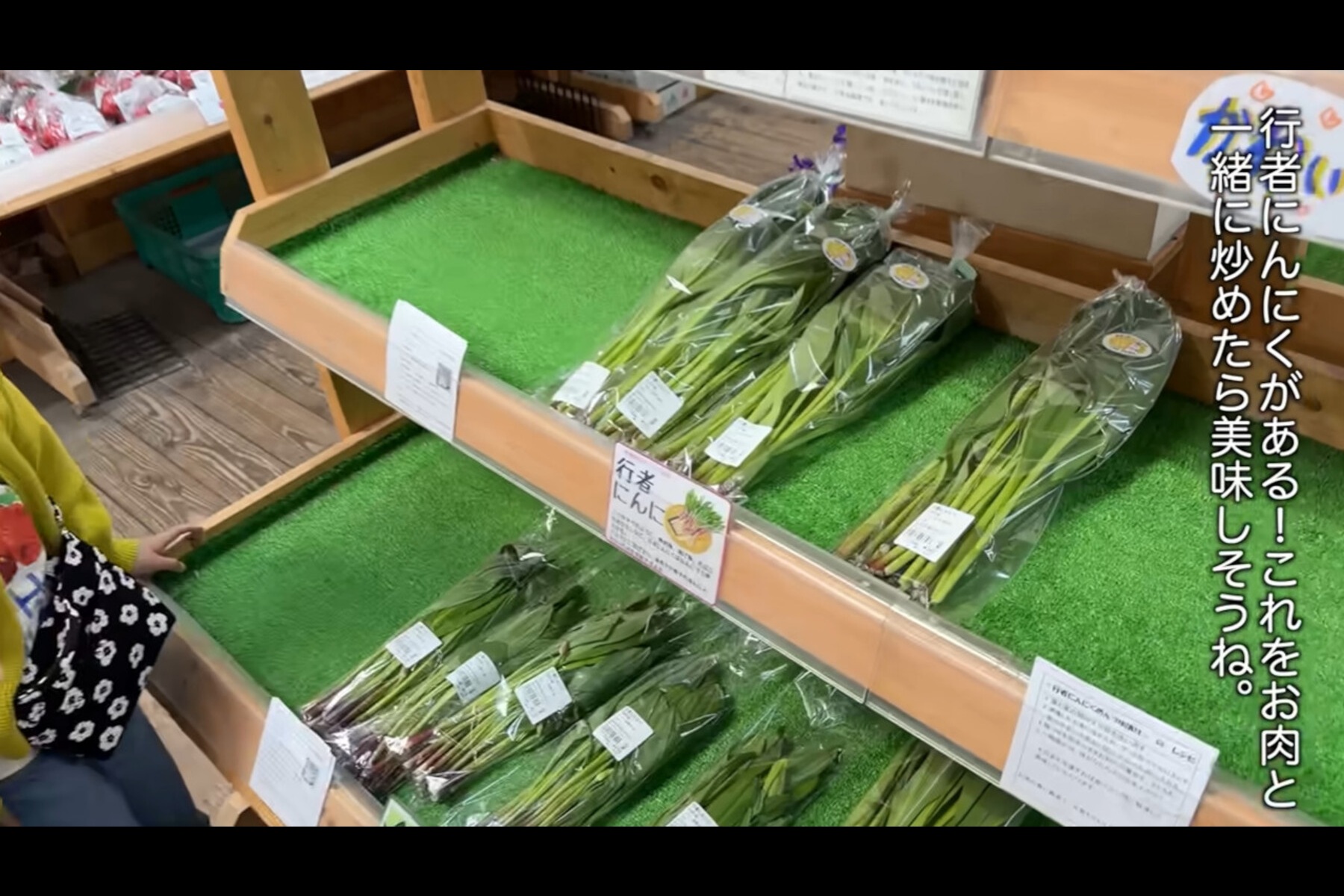 尾瀬市場で発見した行者にんにく