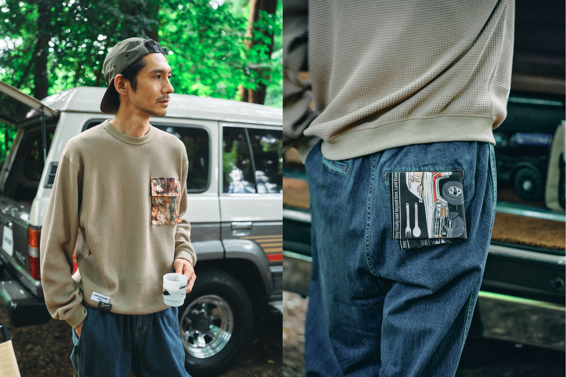Danner×LAND CRUISERコラボの Waffle Pocket L/S TeeとPack-Up Bandana