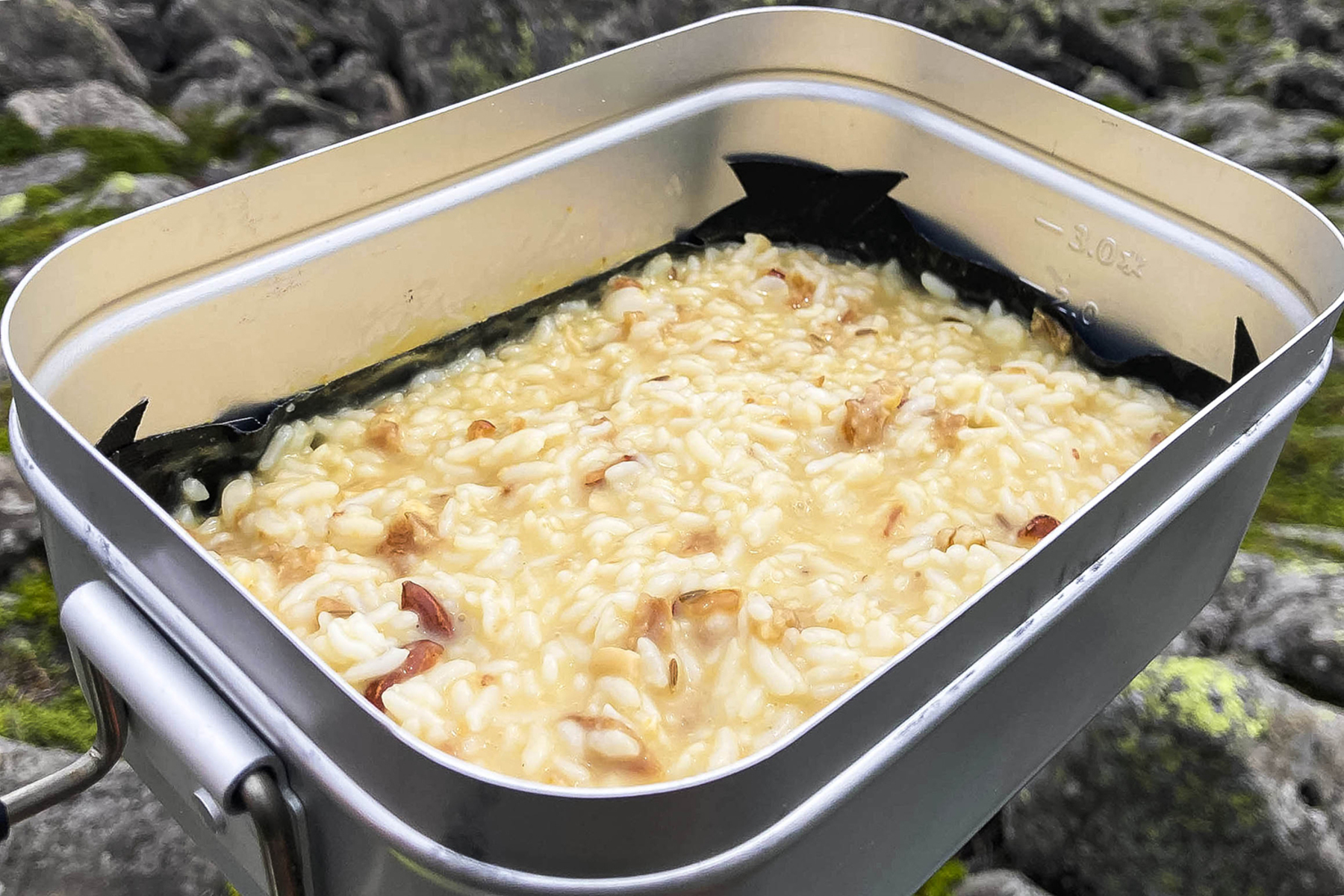 メスティンで作ったチーズリゾット
